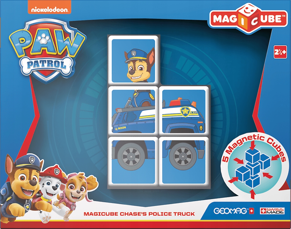 Магнитен конструктор Magicube, Paw Patrol, Полицейската кола на Чейс 079, 5 части