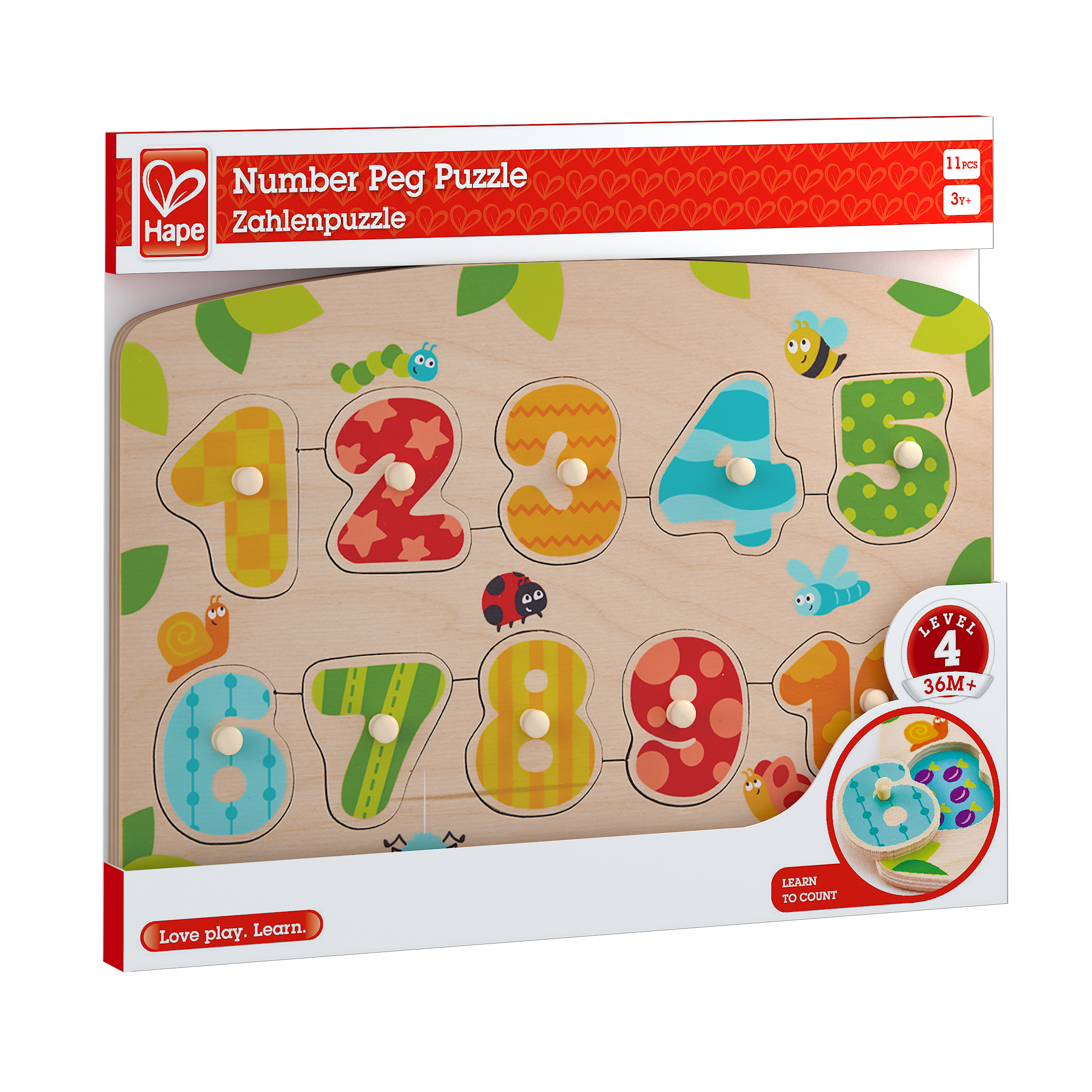 Ξύλινο παζλ με αριθμούς