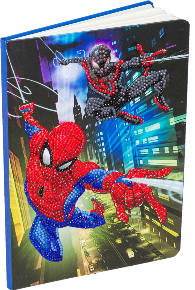 Creative Kit DIY Diamond Cover Notebook, Spiderman, 25,5 x 17,5 x 2,5 cm, 5 τεμάχια