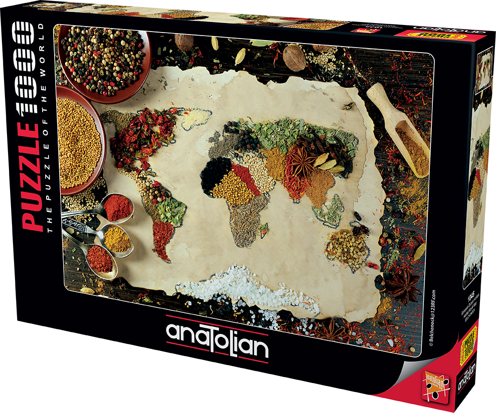 Herbal World Map - 1000 Piece Puzzle