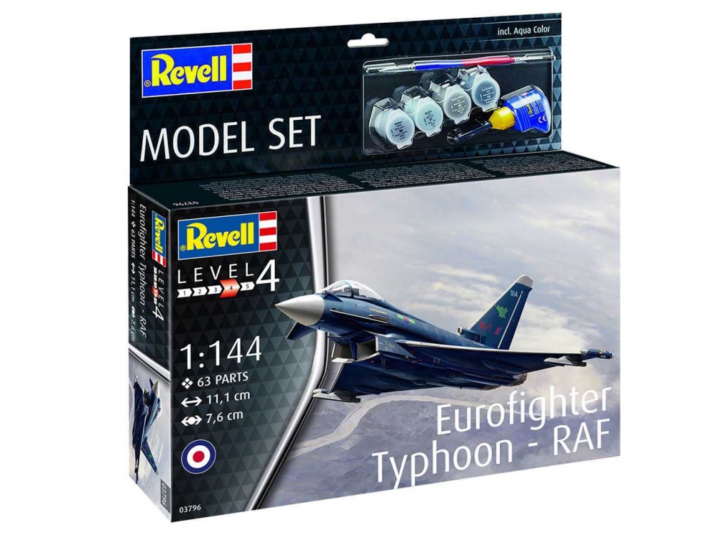 Комплект за сглобяване Eurofighter Typhoon RAF, 63 части