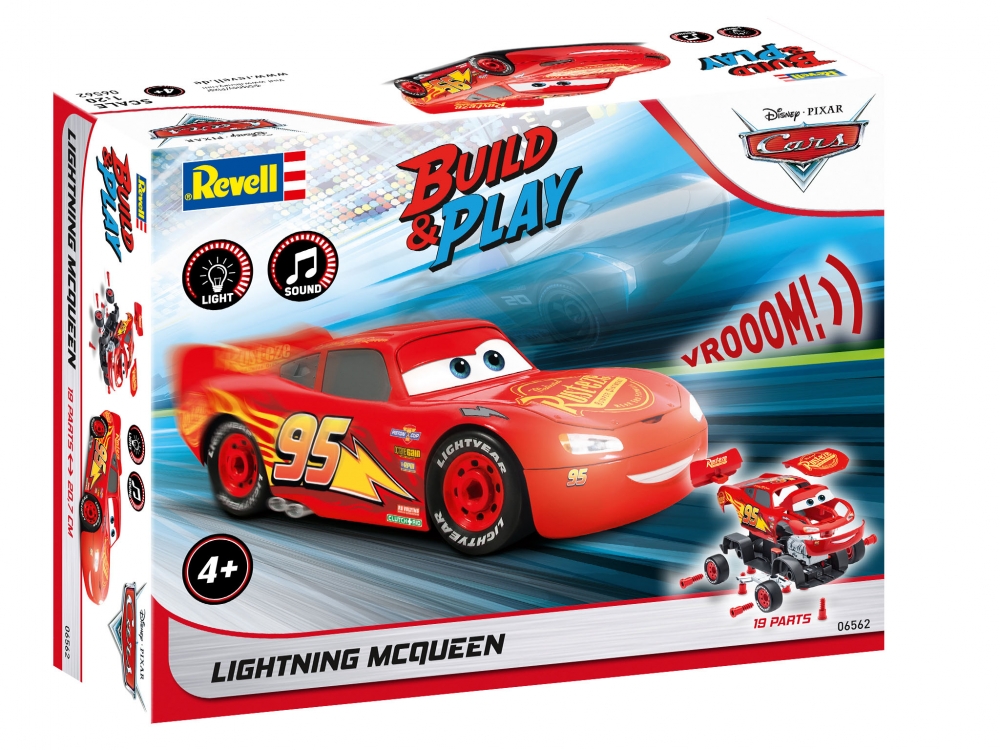 Κιτ συναρμολόγησης για παιδιά, Revell, Disney Cars, Lightning McQueen, Με ήχο και φως, 19 τεμάχια