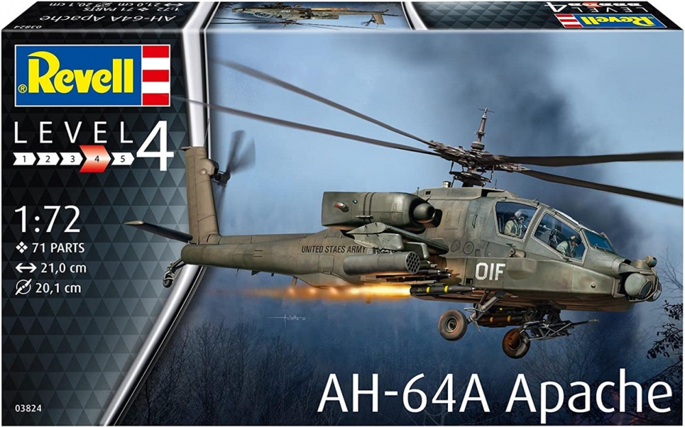 Сглобяем модел Военен хеликоптер AH-64A Apache, 71 части