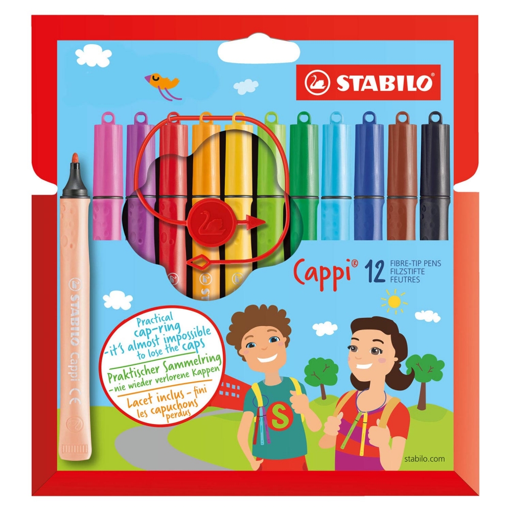 Σετ μαρκαδόρων, Stabilo, Cappi ST168/12-4, 12 χρώματα