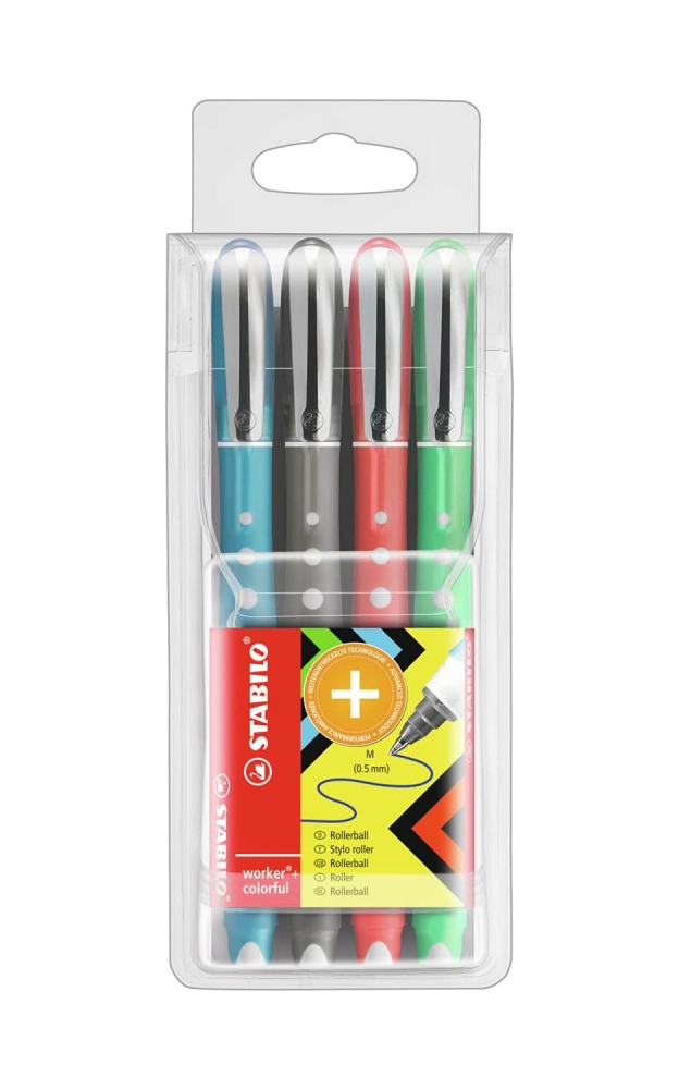 Σετ στυλό, Stabilo, Worker+colorful ST2019/4, 4 χρώματα