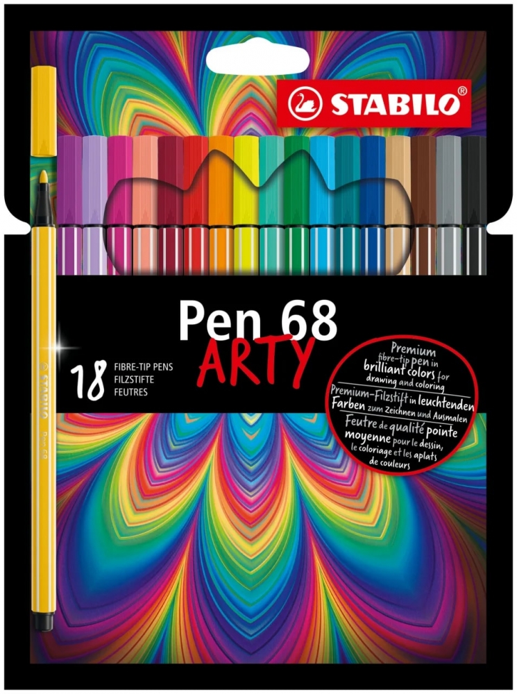 Σετ μαρκαδόροι, Stabilo, Στυλό 68 Arty ST6818-1-20, 18 χρώματα