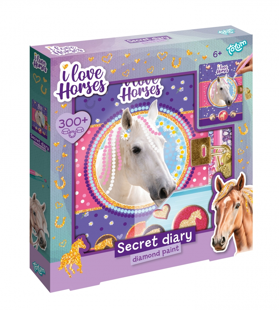 Δημιουργικό κιτ, Totum, Αγαπώ τα Άλογα, Διακοσμήστε το δικό σας μυστικό ημερολόγιο με διαμάντια