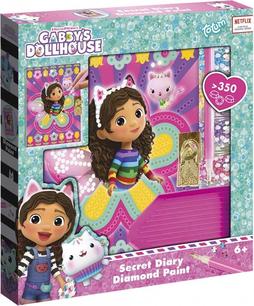 Творчески комплект Gabby′s Dollhouse, Декорирай сам таен дневник с диаманти