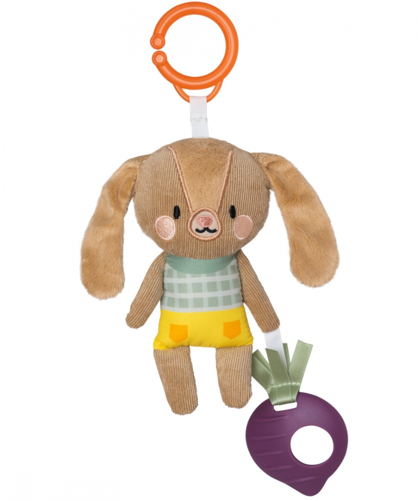Βρεφική απαλή κουδουνίστρα Bunny Jenny, Brown
