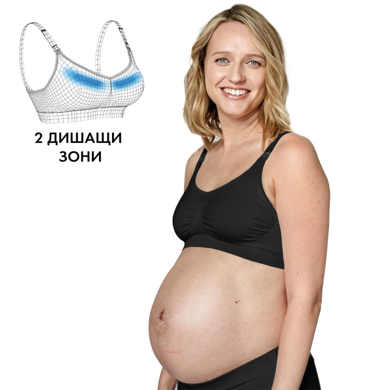 Σουτιέν εγκυμοσύνης και θηλασμού Keep Cool Breathable, pt L, μαύρο
