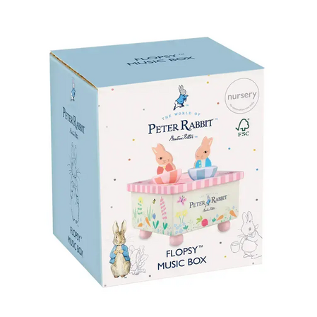 Ξύλινο Μουσικό Κουτί - Peter Rabbit, Pink