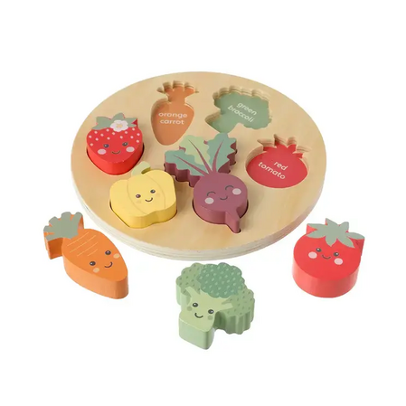 Ξύλινο παζλ "Happy Vegetables" - Spring Garden