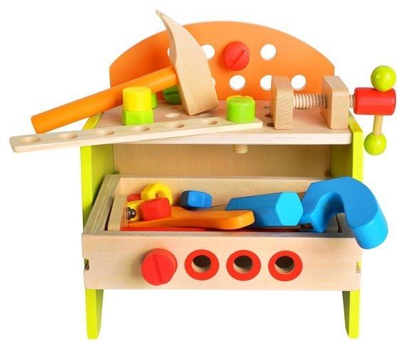 Ξύλινο παιδικό εργαστήριο με εργαλεία