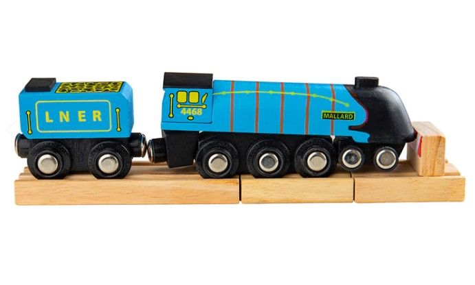 Bigjigs - Wooden Toy Locomotive - Μπλε